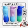 Botellas deportivas 600ml bicolor soft con pico deportivo venta por mayor Argentina distribuidora nacional MB Comercializa envios a todo el pais bazar y hogar.
