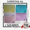 Carpetas A5 3 solapas polipropileno colores pastel por mayor Argentina MB Comercializa.