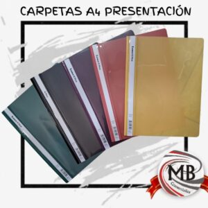 Carpetas A4 con 40 folios transparentes por mayor Argentina colores pastel catálogo MB Comercializa.