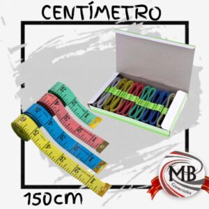 Centímetros de costura 150cm por mayor Argentina, cinta métrica flexible de colores para mercería, venta mayorista MB Comercializa.