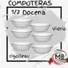 Set de 6 compoteras de vidrio transparente 1/2 docena. Venta mayorista en Argentina por MB Comercializa, tu distribuidor de confianza.
