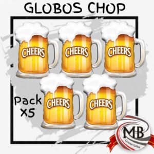Globos de jarra de cerveza chop pack x5 unidades metalizados helio aire decoracion fiestas cumpleañeros cotillon luminosos fiesta regalería venta mayorista MB Comercializa.