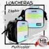 Lonchera térmica multicolor tornasolada con correa ajustable. Producto escolar de alta demanda para reventa. Venta por mayor en toda Argentina exclusivamente a través de MB Comercializa. Envíos nacionales de artículos de bazar y librería.