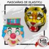 Máscaras de Plástico Rígido Personajes Surtidos Cotillón Mayorista MB Comercializa
