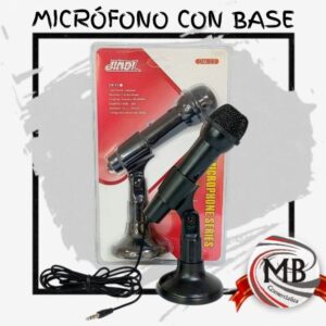 Micrófono con base de escritorio cableado para PC y conferencias venta mayorista MB Comercializa envíos nacionales.