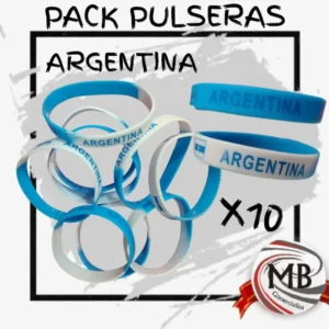PACK X 10 PULSERAS ARGENTINA
