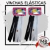 PACK X 6 VINCHAS ELASTICAS BLANCAS Y NEGRAS MB13036