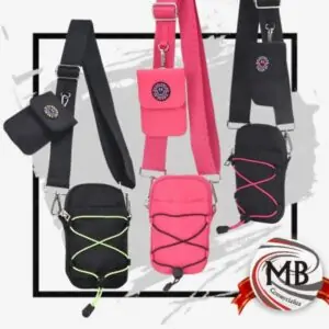 Porta celular deportivo reforzado con correa regulable y monedero desmontable, diseño táctico urbano multibolsillo para distribución mayorista en Argentina.