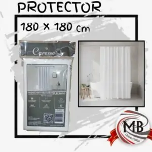 Protector de cortina de baño Caresse 180x180 cm. Venta por mayor en toda Argentina con MB Comercializa. Distribuidora mayorista de artículos de hogar.