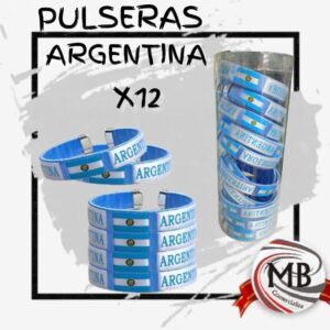 PACK X 12 PULSERAS-BRAZALETE ARGENTINA