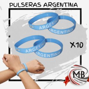 Alternative view of PACK X 10 PULSERAS ARGENTINA