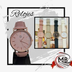 Relojes por mayor en Argentina con malla de gamuza. MB Comercializa: modelos minimalistas femeninos en tonos tierra, rosa y blanco. Precios directos de fábrica, venta mayorista con despacho rápido en 48 horas a todo el país.