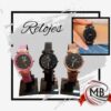 Relojes por mayor en Argentina con fondo de brillos y malla metálica imantada. MB Comercializa: modelos femeninos estilo noche en colores fucsia, negro y bronce. Distribución mayorista con despacho en 48hs y precios directos de fábrica a todo el país.