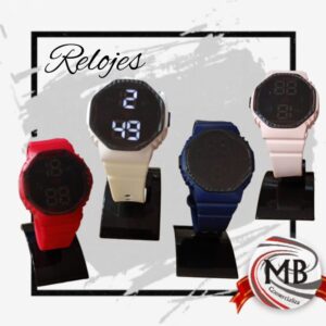 "Relojes digitales por mayor Argentina: Referencia DQ2180-5 con pantalla LED, formato octogonal y correa de caucho. Distribuidora mayorista de tecnología de muñeca con envíos en 48 horas y los precios más competitivos del país."
