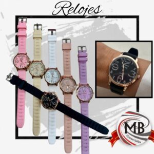 "Relojes de mujer por mayor Argentina: Colección DQ2562 con números grandes y caja oro rosa. Distribuidora mayorista de relojes con envío rápido 48hs y el mejor precio mayorista directo de fábrica."