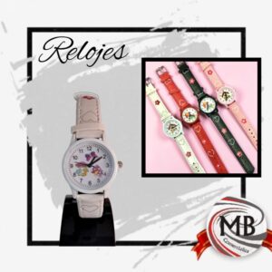 ​Relojes infantiles por mayor en Argentina. MB Comercializa: modelos para niños con flores, mariposas y mallas de colores. Venta mayorista de accesorios infantiles con precios directos de fábrica y despacho en 48 horas a todo el país.