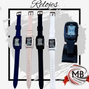 Relojes digitales sumergibles por mayor en Argentina. MB Comercializa: modelos tácticos con diseño slim, pantalla LCD de alta visibilidad y correa de resina resistente. Distribución mayorista con despacho en 48hs y precios directos de fábrica.