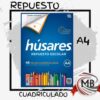 Repuesto escolar Húsares A4 de 48 hojas cuadriculadas para carpeta.