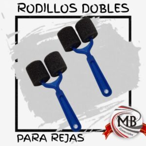 Rodillos dobles para pintar rejas y caños. Venta por mayor en Argentina a través de MB Comercializa. Herramienta de pintura profesional para ferreterías.
