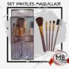 ​Venta por mayor de set de 5 pinceles para maquillaje con estuche en Argentina - MB Comercializa