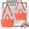 Bolso Shopper Smile color naranja diseño puffer acolchado MB Comercializa. Distribución mayorista directa con despacho en 48 horas a toda la República Argentina.