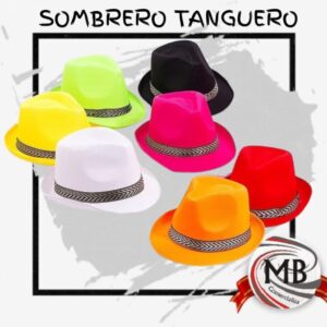 Sombrero Tanguero de colores para cotillón y eventos. Venta por mayor en toda Argentina a través de MB Comercializa. Precios directos mayoristas con stock permanente y despachos rápidos en 48 horas.