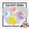 Juguete antiestrés tipo squishy con forma de dona y colores pastel. Distribución mayorista nacional MB Comercializa.