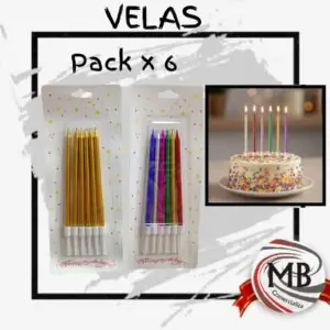 Pack de 6 velas de noche blancas en recipiente de aluminio para decoración y eventos. DESPACHO EN 48 HORAS GARANTIZADO a todo el país. Calidad mayorista premium en MB Comercializa.