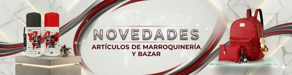 Banner de novedades en artículos de marroquinería y bazar por mayor en Argentina. Mochilas, botellas térmicas y accesorios escolares disponibles en MB Comercializa. Distribuidor mayorista con envíos a todo el país.