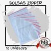 Bolsas zipper transparentes con cierre hermético pack x10 unidades MB Comercializa venta por mayor Argentina
