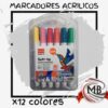MARCADORES ACRILICOS 808-12 SOFT-TIP MB13039