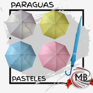 Venta por mayor de paraguas largos en colores pasteles en Argentina - MB Comercializa