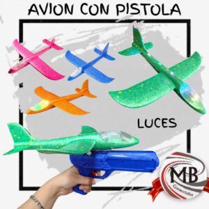 AVIONES PISTOLA 33CM LUZ Y RUEDA