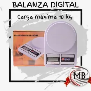 Balanza digital de cocina precisión carga máxima 10 kg blanca. Balanza electrónica para alimentos venta mayorista en Argentina con despacho en 48 horas MB Comercializa.