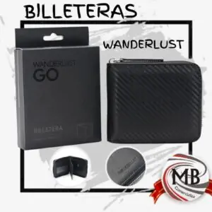 Billetera urbana GO texturada negra con acabado premium. DESPACHO EN 48 HORAS GARANTIZADO a toda Argentina. Calidad superior para revendedores mayoristas en MB Comercializa.