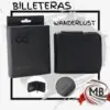 Billetera Wanderlust GO negra cuero sintético premium diseño elegante. DESPACHO URGENTE EN 48 HORAS a todo el país. Calidad garantizada para revendedores y comercios en Argentina.