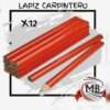 Lápices de carpintero por mayor en Argentina, pack x12 unidades color rojo para marcar madera, precios directos de mayorista con envíos a todo el país en 48 horas mediante MB Comercializa.