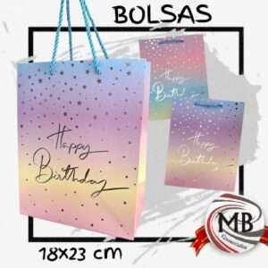 BOLSAS CARTON 18 X 23 HAPPY BIRTHDAY