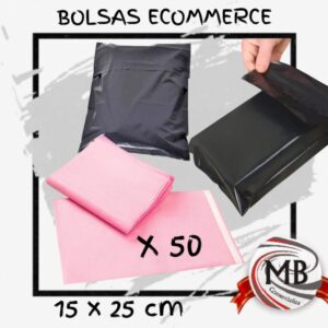 Bolsas de mensajería para e-commerce 15x25 cm con cierre inviolable pack mayorista MB Comercializa