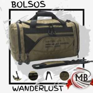 Bolso deportivo táctico Wanderlust diseño reforzado verde militar distribución mayorista MB Comercializa