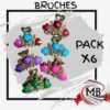 Pack x6 broches metálicos para cabello diseño corona con corazones facetados en colores surtidos. Accesorios de moda por mayor en Argentina con despacho en 48hs. Precios directos de fábrica vía MB Comercializa para comerciantes y revendedores.