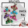 Pack x6 broches metálicos para cabello diseño corona con corazones facetados en colores surtidos. Accesorios de moda por mayor en Argentina con despacho en 48hs. Precios directos de fábrica vía MB Comercializa para comerciantes y revendedores.