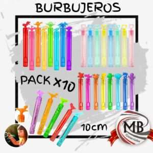 PACK X10 BURBUJEROS VARIOS DISEÑOS 10CM