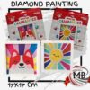 Set de Diamond Painting para niños con marco de 17x17 cm, kit de pintura con diamantes, precio mayorista directo y despacho en 48 horas a todo el país.