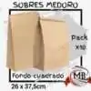 Bolsas de papel madera fondo cuadrado reforzado 26 x 37,5 cm MB comercializa. Venta mayorista de packaging y sobres de papel en Argentina. Despacho nacional en 48hs con precios directos para comercios, bazares y revendedores de todo el país.