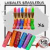 PACK X6 LABIALES BRASILEROS MB13362