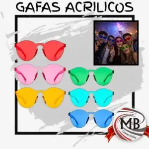 Lentes de sol de cotillón con marco de colores vibrantes y diseño retro. Gafas decorativas para fiestas y eventos venta mayorista en Argentina con despacho en 48 horas por MB Comercializa.