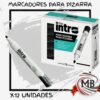 Marcadores para pizarra blanca color negro x12 unidades con punta redonda, venta mayorista directa con despacho en 48 horas a todo el país.