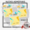 Notas adhesivas amarillas 75x75mm x100 hojas. Venta por mayor con precios mayoristas para librerías. Distribución con despacho en 48 horas a toda Argentina por MB Comercializa.