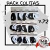 Pack de Colitas de Pelo Blancas y Negras Elásticas x72 Unidades Mayorista MB Comercializa